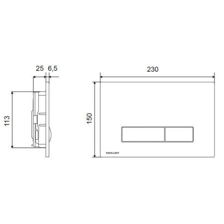 Кнопка смыва Excellent Aurro INEX.AU230.150.CR хром