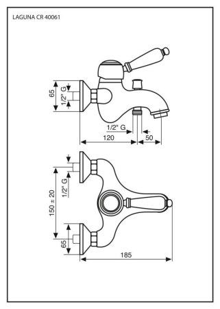 Смеситель Emmevi Laguna 40061BR для ванны, бронза