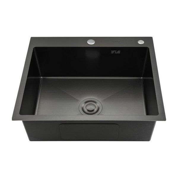 Мойка кухонная с коландером Gappo GS6050-6 60х50 черный