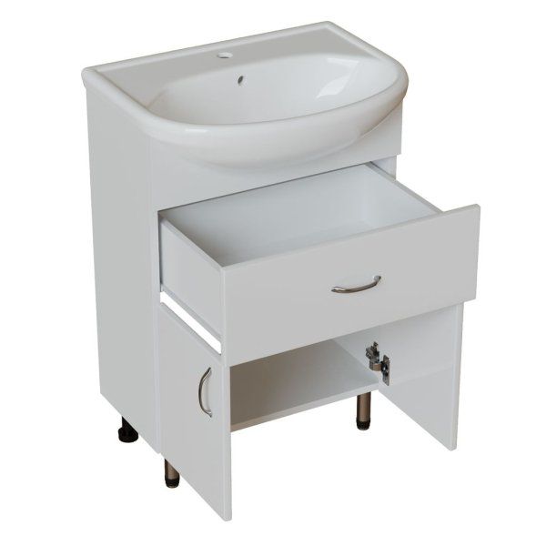 Тумба для ванной MIXLINE "МИСТРАЛЬ-60" под раковину Уют-60 (Rosa) (ПВХ) (555210)