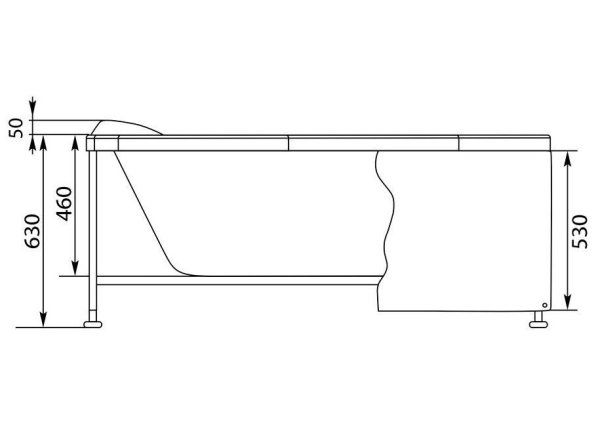 Акриловая ванна Aquanet Corsica 00203927 150х75