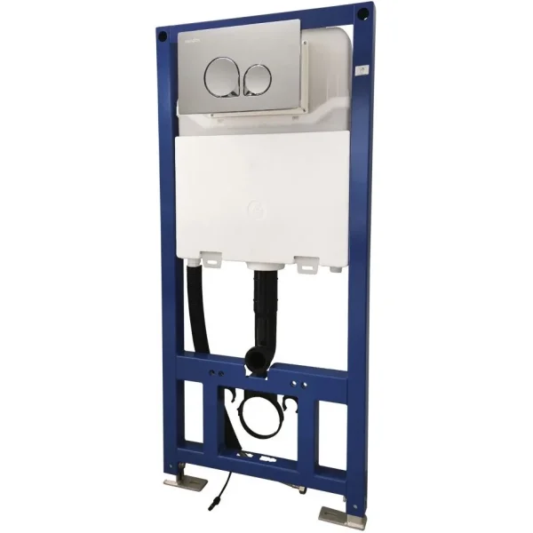 Инсталляция для унитаза Swedbe Smart 0555 с кнопкой смыва, хром