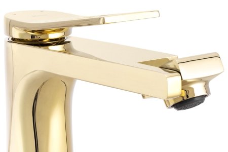 Смеситель для раковины (умывальника) REA SOUL GOLD 360 золото низкий, REA-B9959