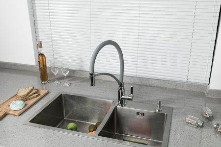 Смеситель для кухни с гибким изливом Frap F4552 хром