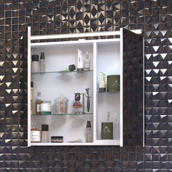 Шкаф VIGO навесной с зеркалом Plaza 800 со светильником (zsh.PLA.80.El)