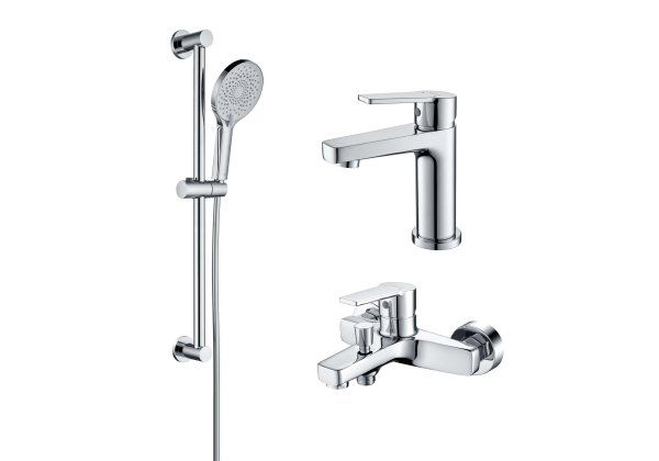 Комплект смесителей Aquatek AQ1730CR ЛУГАНО SET 3 в 1, хром