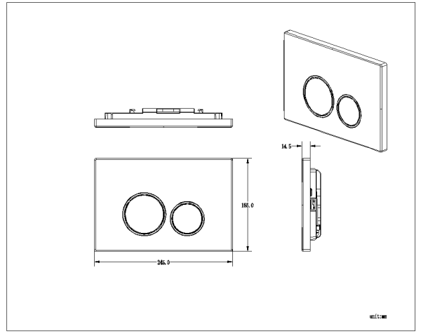 Кнопка смыва AltroBagno Beni aggiuntivi PFP 005EQ шампань
