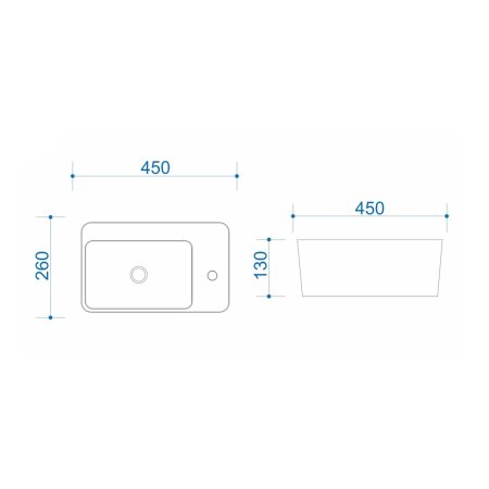 Раковина подвесная Maretti AR13PD30-844, белая