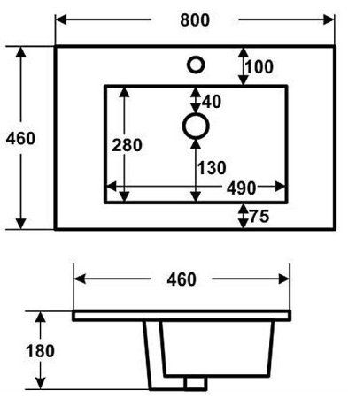 Раковина Мклассик 6654 Melana 80