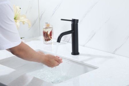 Смеситель для раковины Frap F10807-6, однорычажный, черный