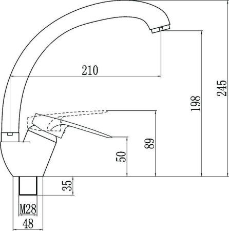 Смеситель для кухонной мойки Fmark (FM4104W)