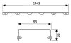 Решетка Tece TECEdrainline Lines 601520 150 нержавеющая сталь глянцевая