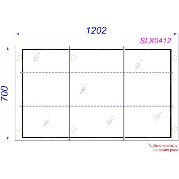 Зеркальный шкаф Aqwella Simplex SLX0412 120,2x70 см, с LED-подсветкой, сенсорным выключателем, диммером, белый