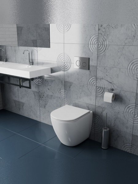 Унитаз приставной Maretti Elena безободковый с микролифтом, EA10PRBM14-844, белый