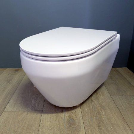 Унитаз подвесной Teymi Demi безободковый, сиденье микролифт T40208