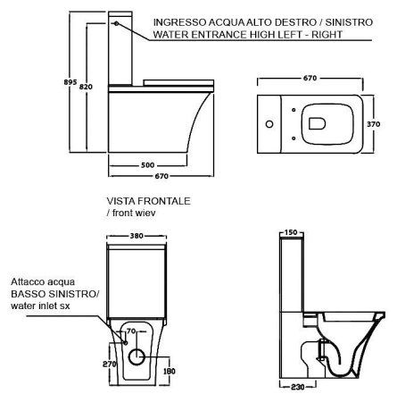 Унитаз-компакт Hidra Ceramica Flat белый
