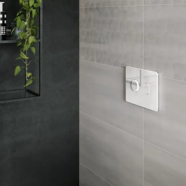 Кнопка смыва Cersanit Accento P-BU-ACN-CIR-PN/Wh/Gl стекло, белый глянцевый