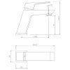 Смеситель для раковины Paini Torre без донного клапана 98CR205
