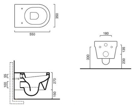 Унитаз подвесной Catalano Zero 55