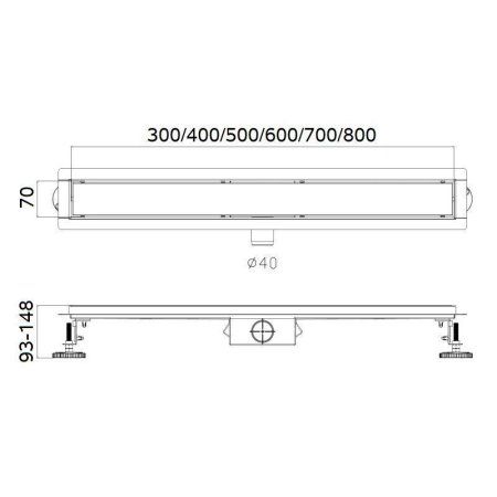 Душевой лоток Haiba сатин (HB94600)