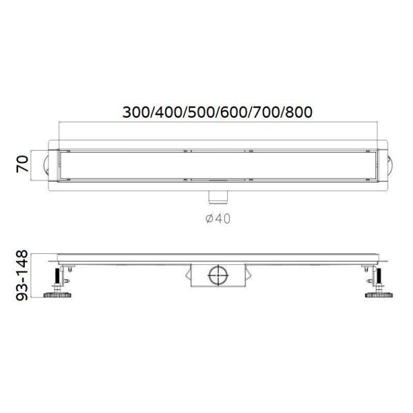 Душевой лоток Haiba сатин (HB94600)