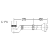 Сифон Devon&Devon SFD1040SCR с удлинителем для ванны хром