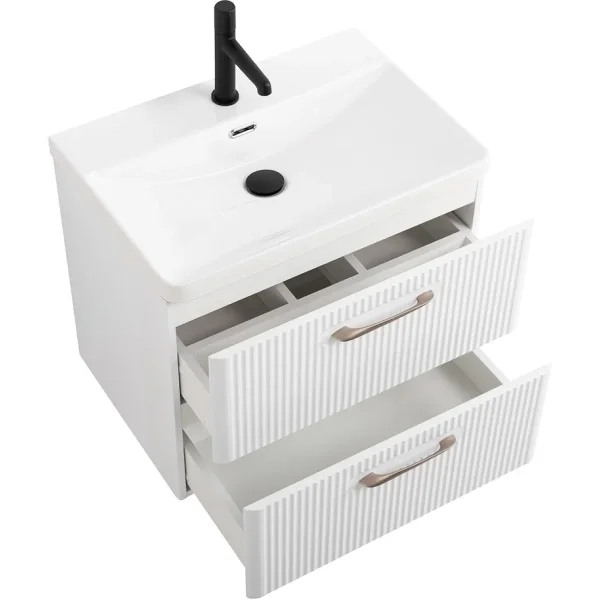 Тумба под раковину BelBagno Due DUE-500-2C-SO-BL-P 50,6 см, подвесная, Bianco Lucido