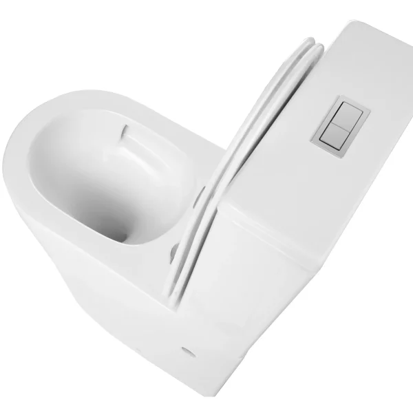 Унитаз-компакт Grossman GR-4458SQ безободковый, торнадо, с сиденьем микролифт, белый