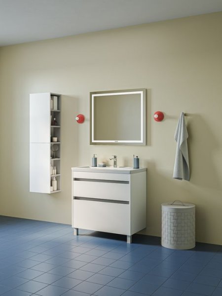 Тумба с умывальником, напольная, 80 см, белый, Zodiac X, IDDIS, (ZDX80WFi95K)