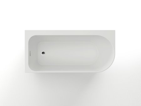 Ванна акриловая Azario LUTON 1700x800x580 пристенная, в комплекте с сифоном и металлической рамой, левая, белая (LUT17080 L)