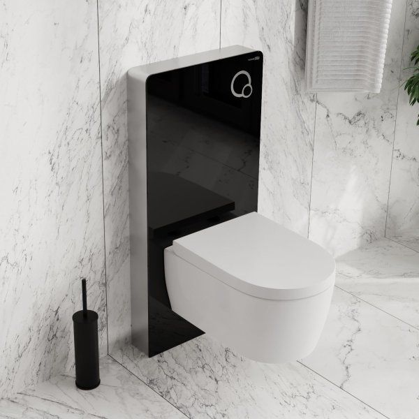 Пристенный модуль системы инсталляции для унитаза WasserKRAFT Naab 86TLT.040.PE.BL черный