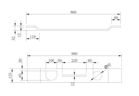 Полка для ванны ABBER Stein AS1601 белый
