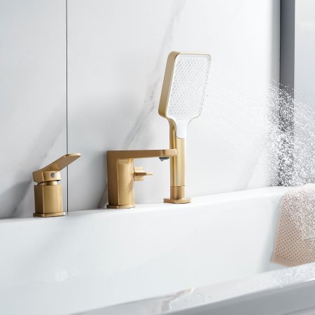 Смеситель для ванны Shevanik S9PY91JL2GJB, Золотой сатин