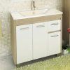 Тумба-умывальник COMFORTY "Тулуза-90" сосна лоредо с раковиной Quadro 90