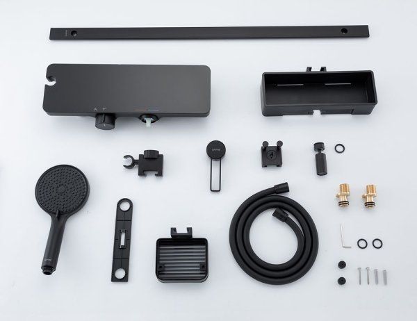 Смеситель для ванны Gappo G96-26 G3296-26 с душевым гарнитуром, черный