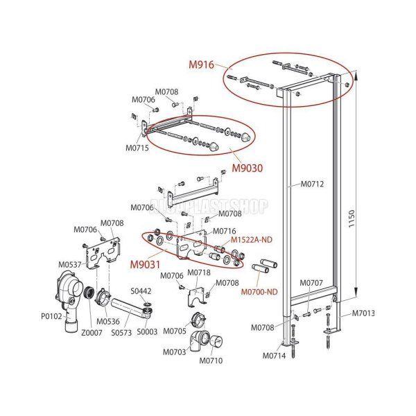 Система инсталляции для раковин AlcaPlast A104/1120