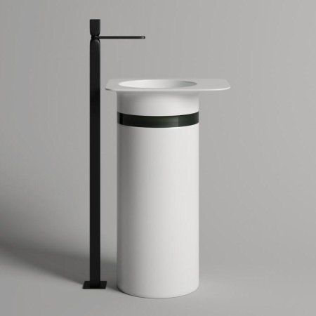 Раковина Salini Ninfea 130221M 54,5х44,7х88 напольная, белый матовый