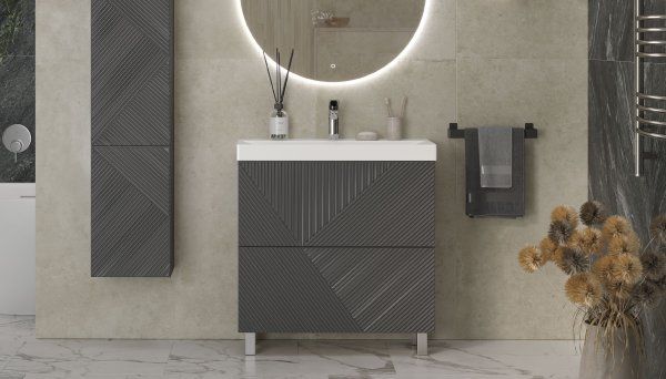 Тумба под раковину Velvex Edge 80.2Y, графит (tn.EDG.9696.80.2Y графит)