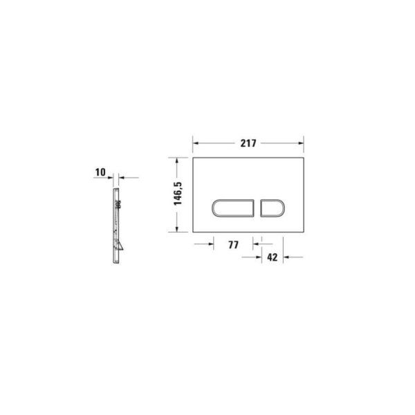 Кнопка смыва Duravit DuraSystem WD5001021000 хром