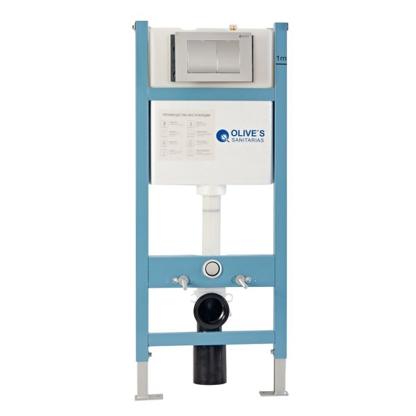 Инсталляция OLIVE'S 48см с кнопкой PORTO хром (M48010-PR412C)