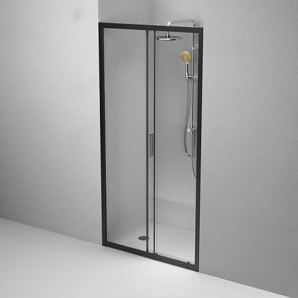Душевая дверь Am.Pm Gem W90G-100-1-195BT 100 прозрачное стекло, профиль черный матовый