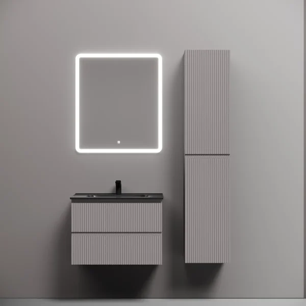 Тумба под раковину Sancos Snob R SNR70SM 69 см, подвесная, серый матовый