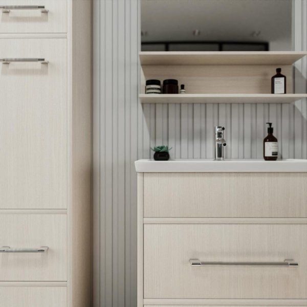 Зеркало Бриклаер ЧИЛИ 70 см, светлая лиственница