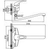 Смеситель Ledeme L2102-B хром