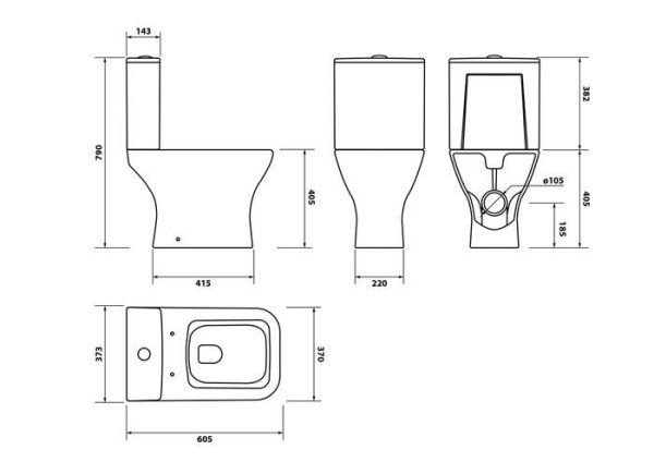 Унитаз-компакт IDDIS Torr безободковый (TORRDSEi24)