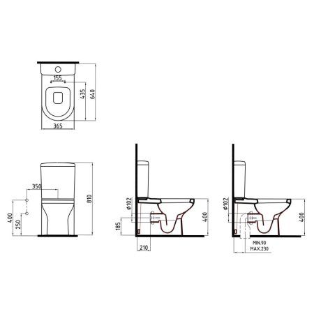 Унитаз подвесной Bien Organic OGKA052N1VP0W3000 белый