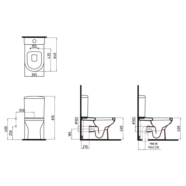 Унитаз подвесной Bien Organic OGKA052N1VP0W3000 белый