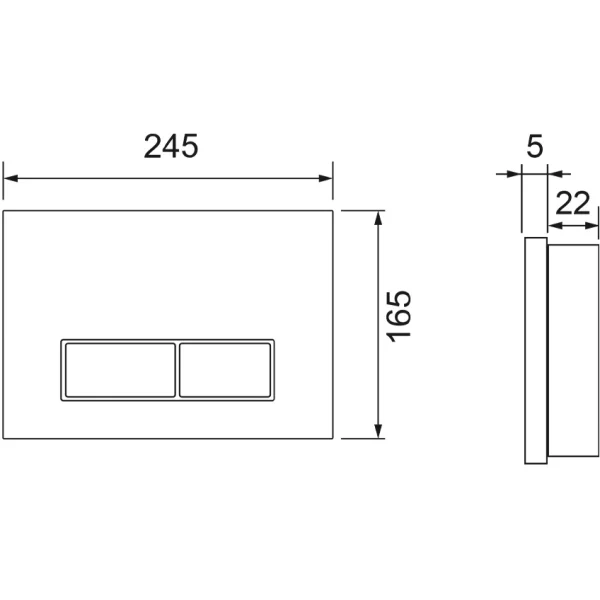 Кнопка смыва Tece TECEspring S S240521 для инсталляции, с покрытием против отпечатков пальцев, оружейная сталь матовый