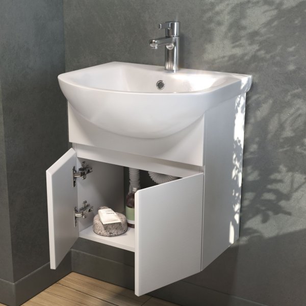 Тумба VIGO Wing под раковину Wing 500-2-0 (Балтика) навесная белый (tp.WIN.BAL.50.2D белый)