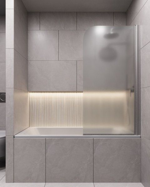 Шторка для ванны поворотная Timo TCM-80/02F-6 на монопетле 1400*800, стекло матовое 6 мм (T32)